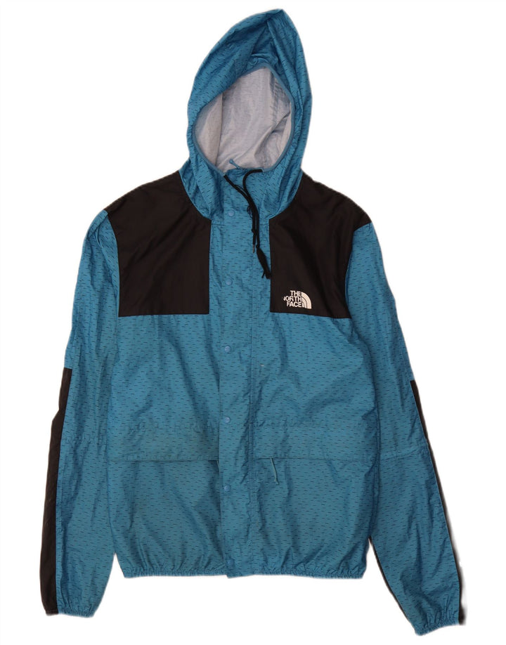 Mala plava poliesterska muška kišna jakna s kapuljačom North Face