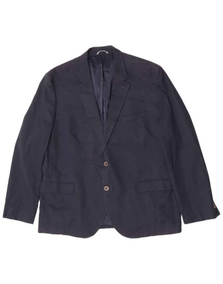 Marks & Spencer muška jakna sa 2 gumba UK 48 4XL tamnoplavi pamuk