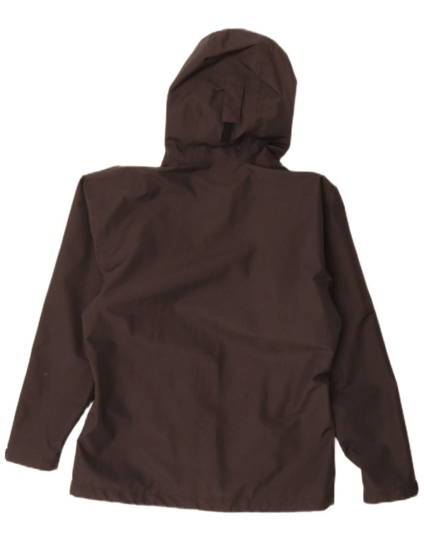 Helly Hansen Womens Hooded Rain Jacket UK 14 Medium Black Polyester