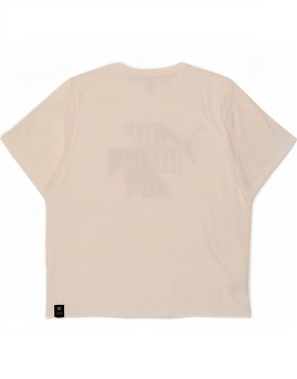 Puma muška majica kratkih rukava s grafičkim motivima 2XL bijeli pamuk
