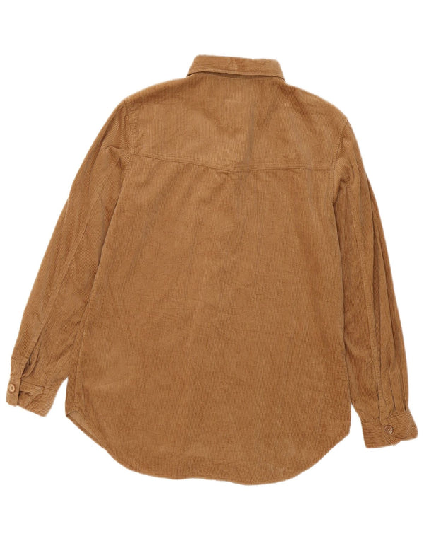 Massimo Dutti Ženska prevelika košulja od samta EU 34 2XS Smeđi pamuk