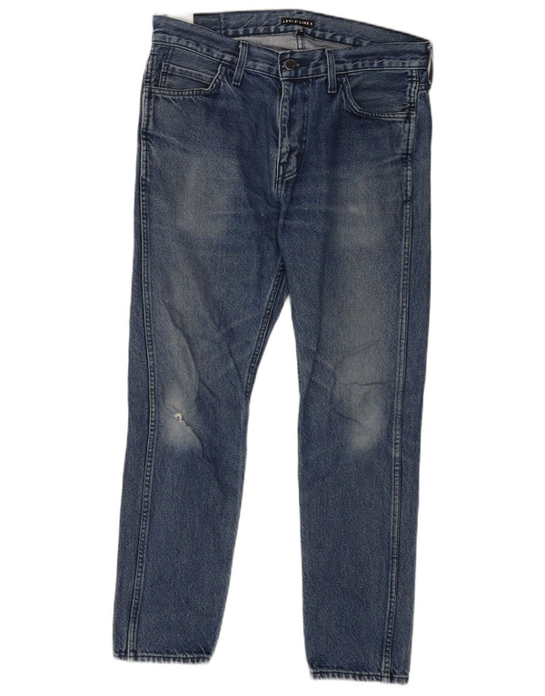 Levi's Mens Line 8 uske traperice W32 L30 plavi pamuk