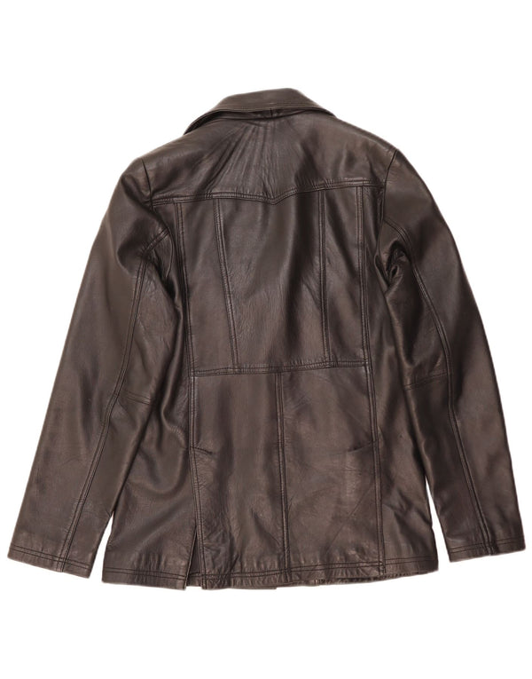 MDM Mens Leather Jacket UK 38 Medium Black Leather