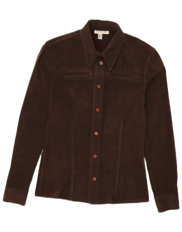 Sportstaff Ženska baršunasta majica UK 14 srednje smeđi poliester