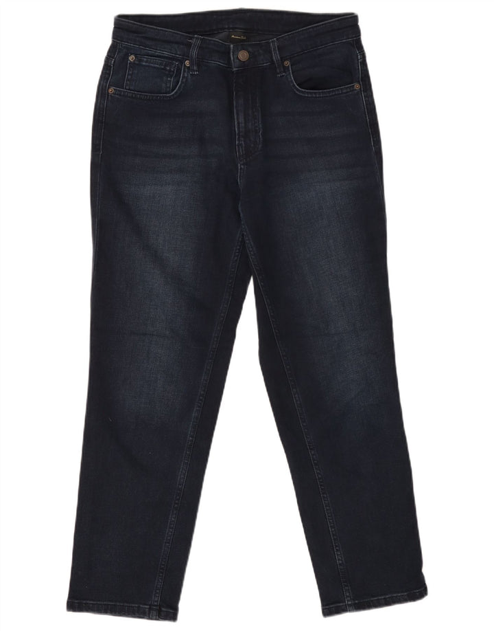 MASSIMO DUTTI Ženske sužene traperice EU 40 srednje W30 L27 tamnoplavi pamuk