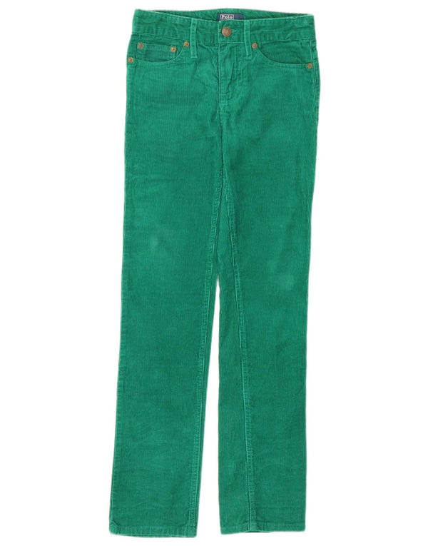 Polo Ralph Lauren Ženske uske hlače od samta UK 8 Male W26 L28 Zelene