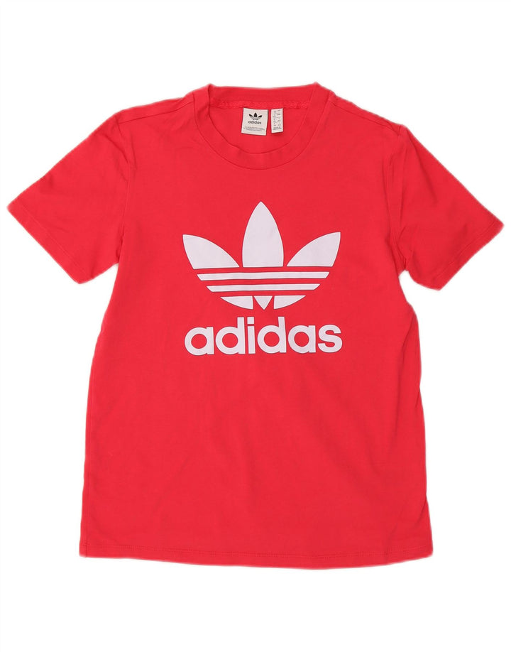 ADIDAS ženska majica kratkih rukava s grafičkim motivima UK 12 srednje ružičasti pamuk