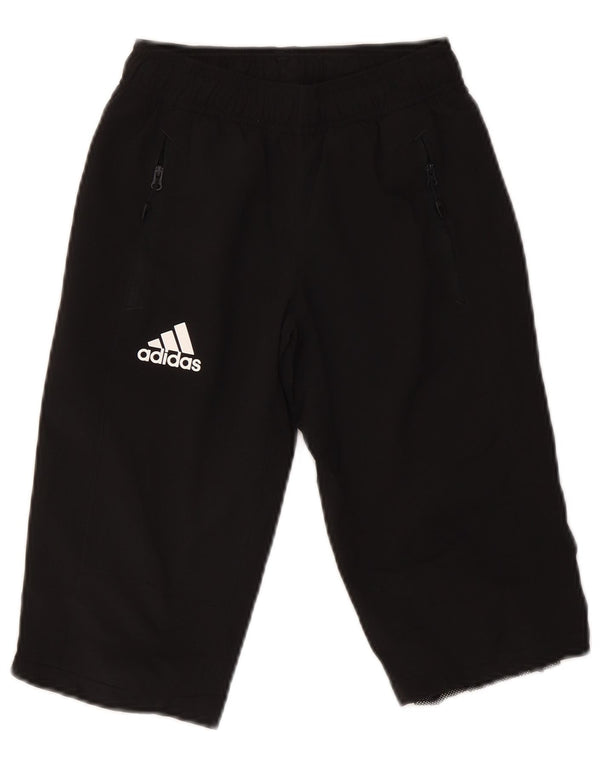 Adidas Sportske hlače Bermuda za dječake 9-10 godina, crni poliester