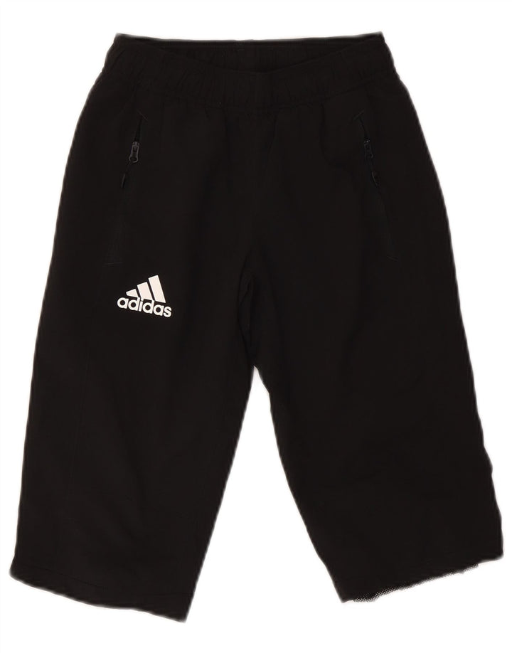 Adidas Sportske hlače Bermuda za dječake 9-10 godina, crni poliester