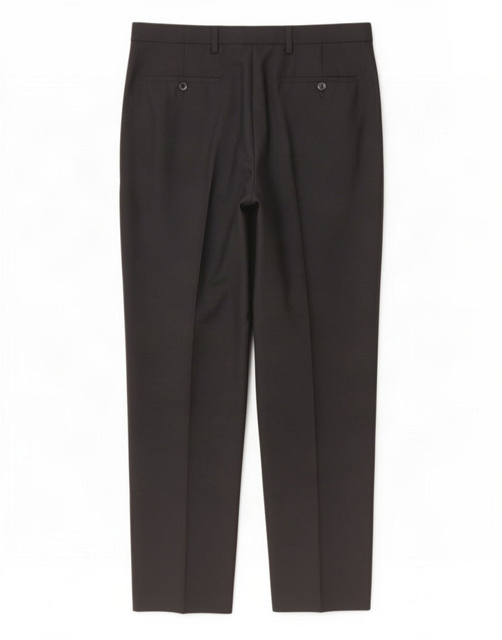 Marks & Spencer Mens Regular Fit Chino Trousers W34 L33 Black Polyester