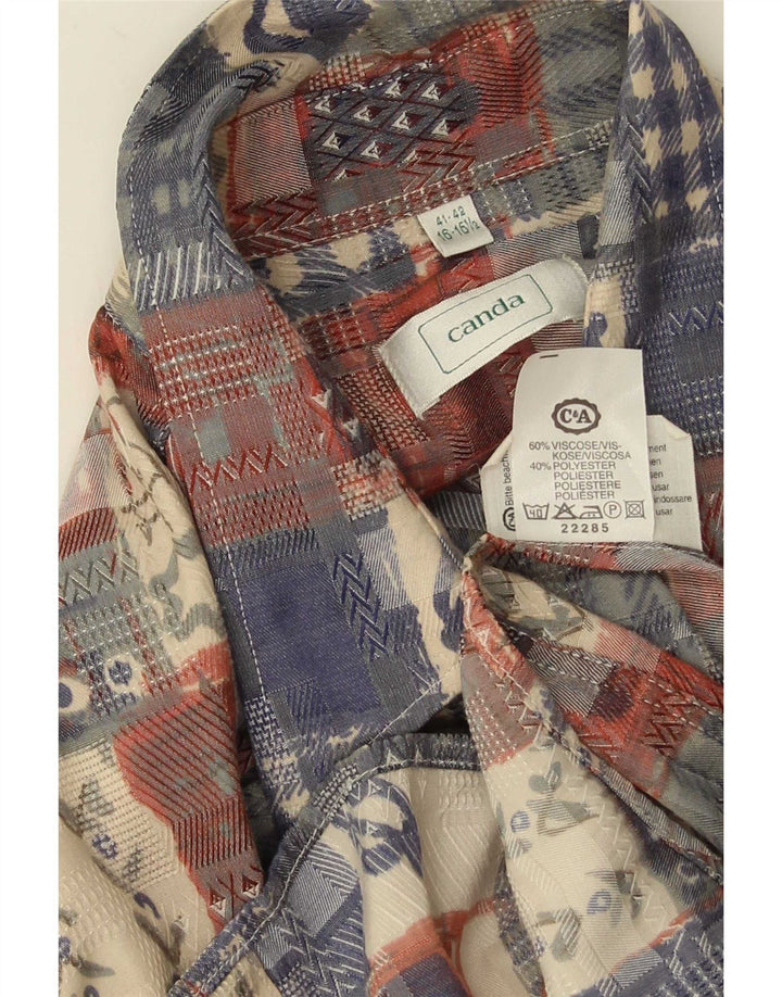 Canda muška košulja veličina 41/42 16 1/2 velika raznobojna patchwork viskoza
