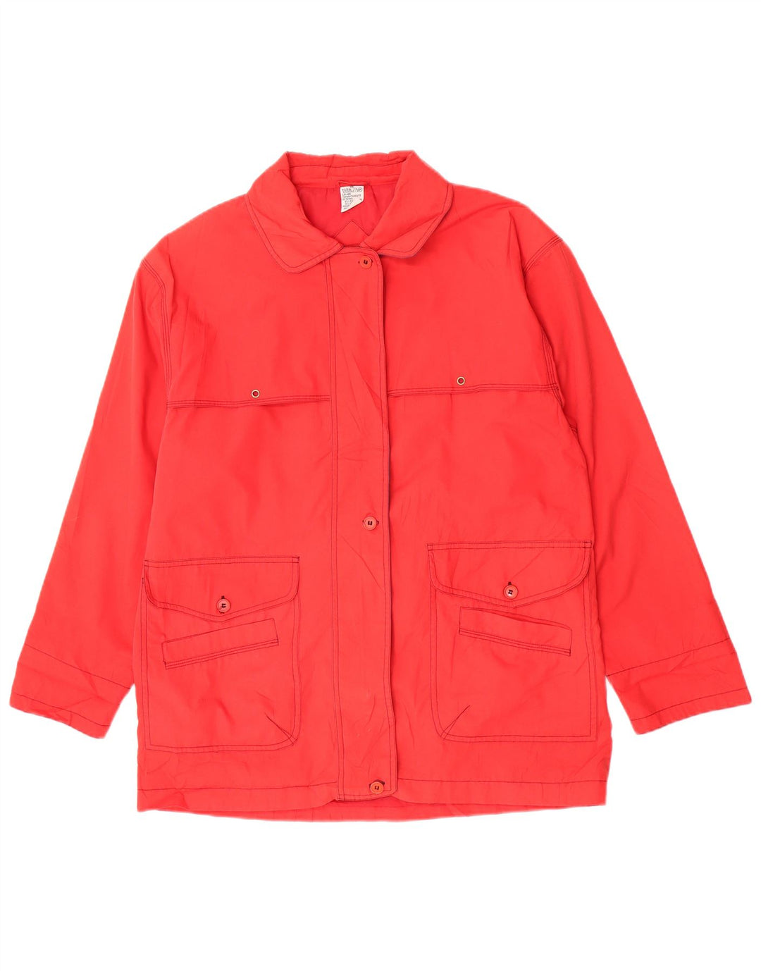 Vintage ženska pomoćna jakna UK 18 XL crveni poliester