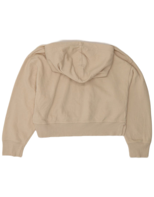 Zara ženski kratki kratki džemper s kapuljačom UK 10 Small Beige
