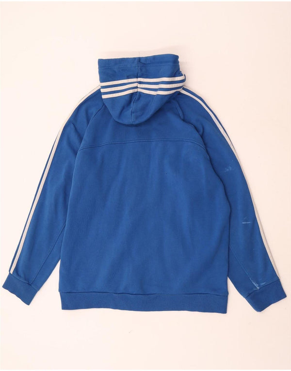 Adidas muški pulover s kapuljačom s patentnim zatvaračem XL plavi pamuk