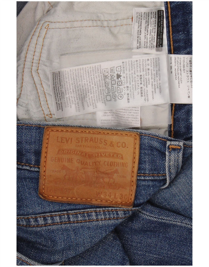 LEVI'S Muške 527 Bootcut traperice W34 L30 Plavi pamuk