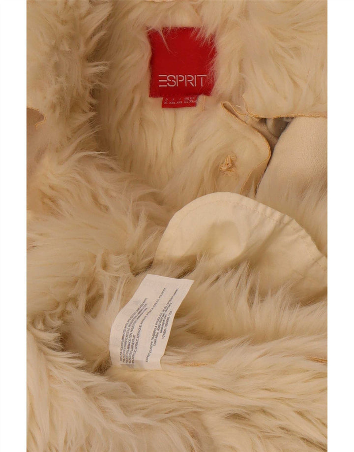 Esprit ženski šerpa kaput UK 18 XL bež poliester
