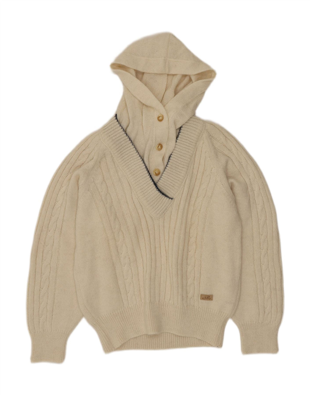 Silvy ženski džemper s kapuljačom i ovratnikom IT 46 veliki bijeli