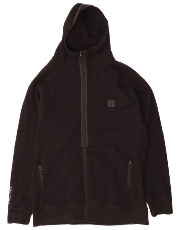 Superdry muški pulover s kapuljačom na patentni zatvarač 2XL crni pamuk