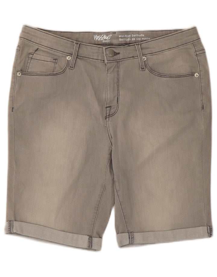 Mossimo ženske Power Stretch traper kratke hlače srednjeg rasta US 12 Large W31 sive