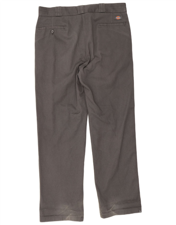 Dickies muške ravne chino hlače W36 L32 sivi poliester