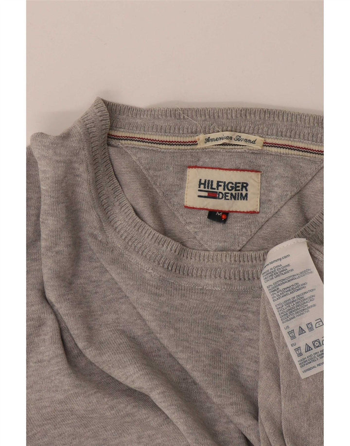 Tommy Hilfiger muški džemper s okruglim izrezom, srednje sivi pamuk