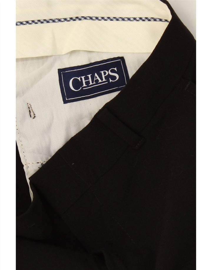 CHAPS Boys Straight Chino Trousers 15-16 Years W29 L30 Black Polyester Vintage Chaps and Second-Hand Chaps from Messina Hembry 