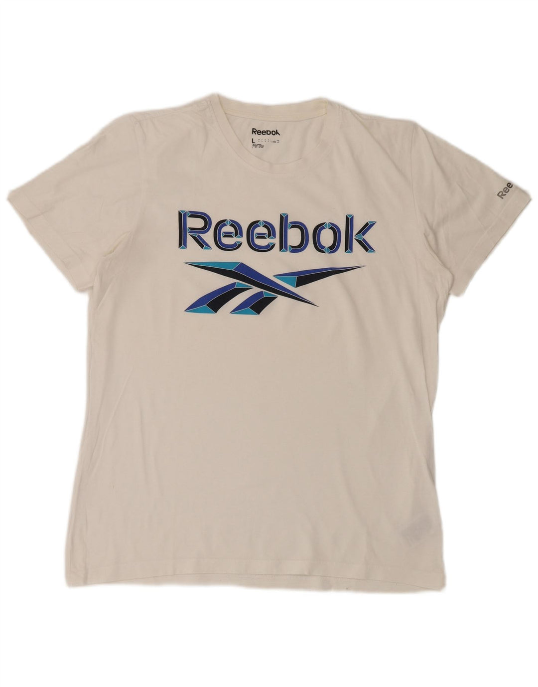 REEBOK Muška majica kratkih rukava s grafičkim motivima, veliki bijeli pamuk