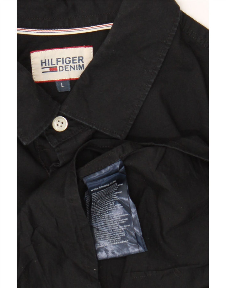 TOMMY HILFIGER Muška košulja velika crna pamučna