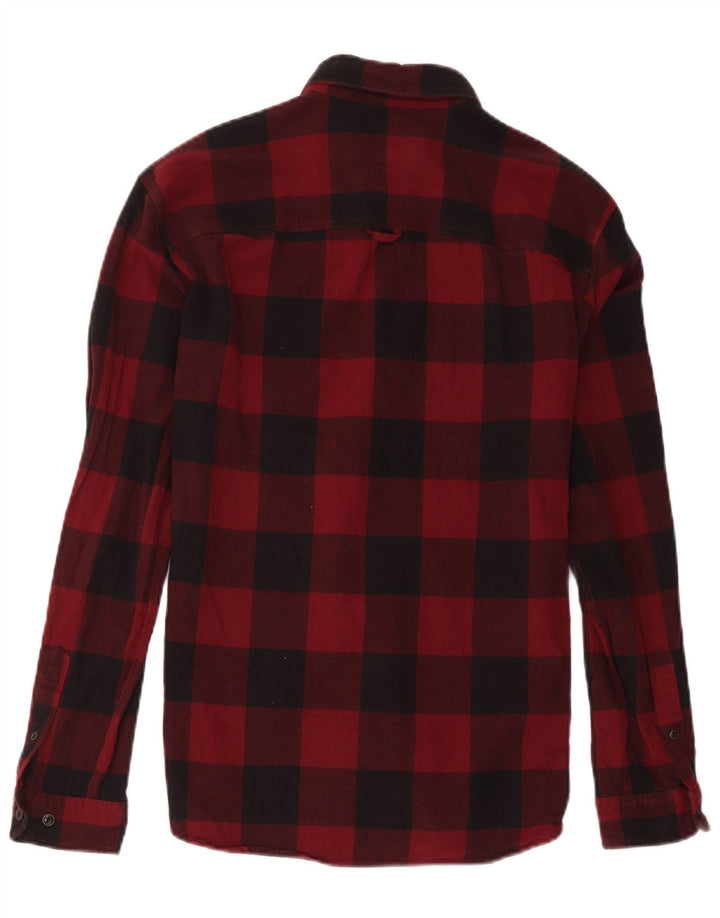Jack & Jones muška flanelska košulja srednje crvene karirane pamučne boje