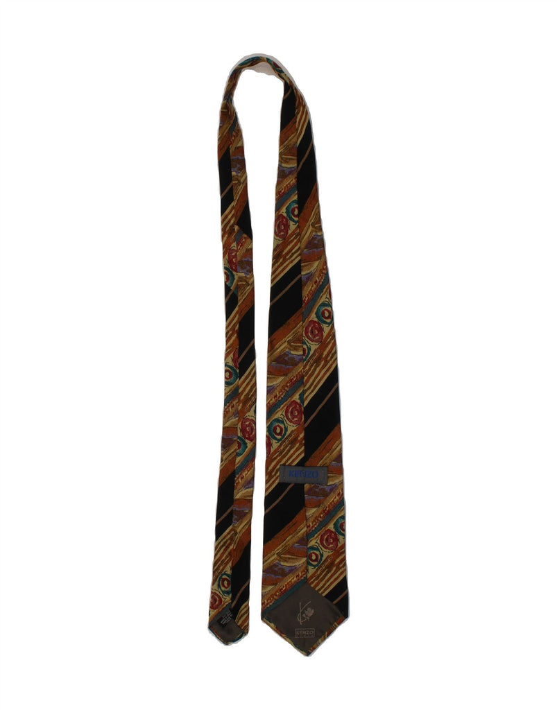 KENZO Mens Abstract Pattern Tie One Size Multicoloured Silk Vintage Kenzo and Second-Hand Kenzo from Messina Hembry 