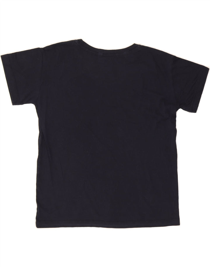 CHAMPION Womens Graphic T-Shirt Top UK 14 Medium Navy Blue Vintage Champion and Second-Hand Champion from Messina Hembry 