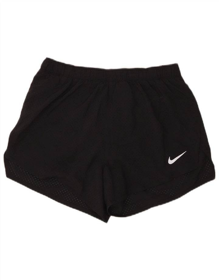 Nike ženske kratke sportske hlače Dri Fit UK 14 srednje crne boje od poliestera