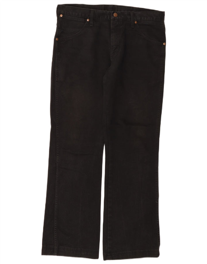 Wrangler muške traperice Dayton Bootcut W33 L31 crni pamuk