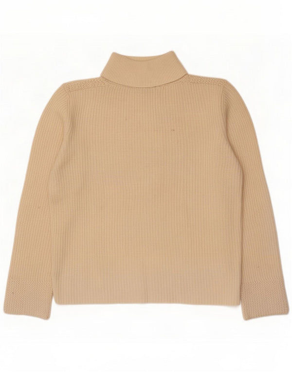Benetton ženski pulover s kratkim ovratnikom UK 14 Large Off White Wool