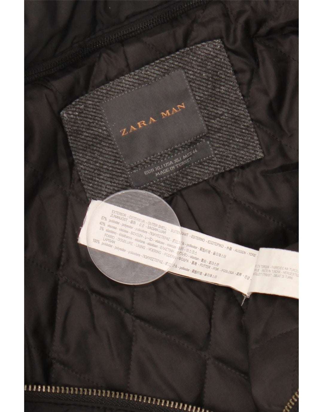 ZARA muški kaput UK 42 XL sivi poliester