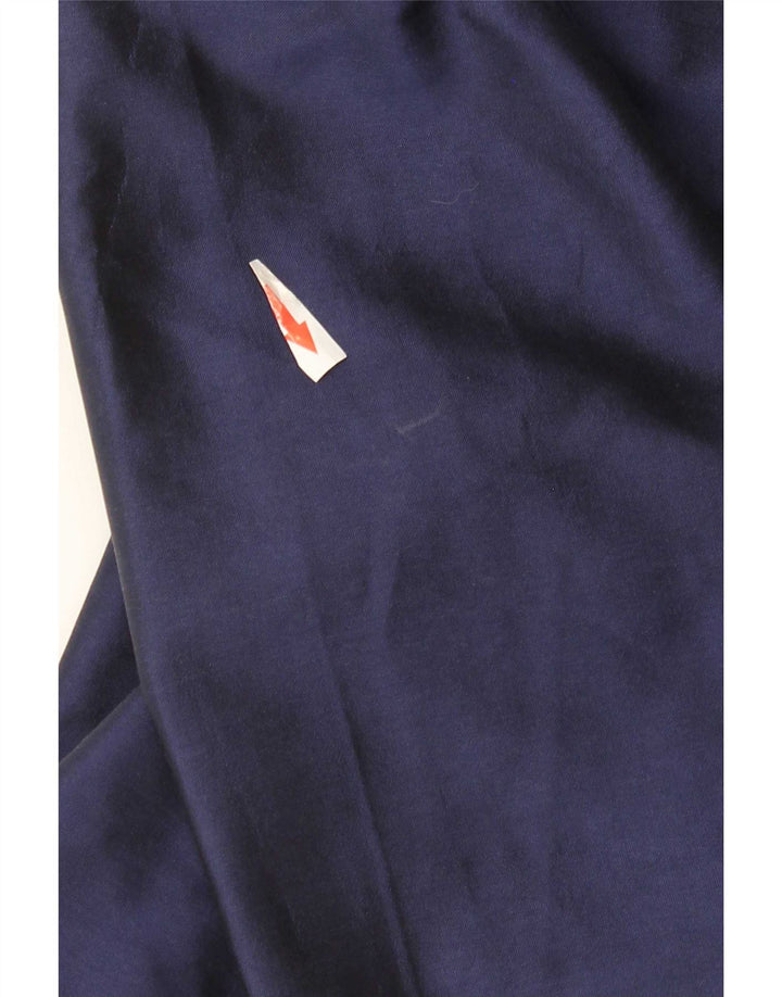 Vintage ženska košulja bluza UK 14 srednje tamnoplava svila