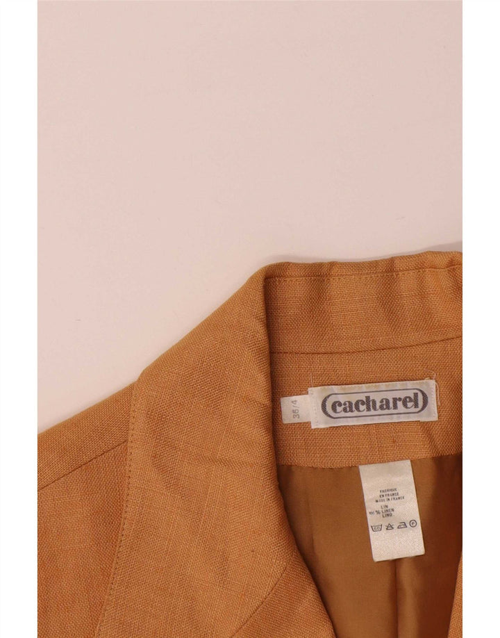 Cacharel Ženska jakna s 4 gumba EU 36 Small Beige Linen