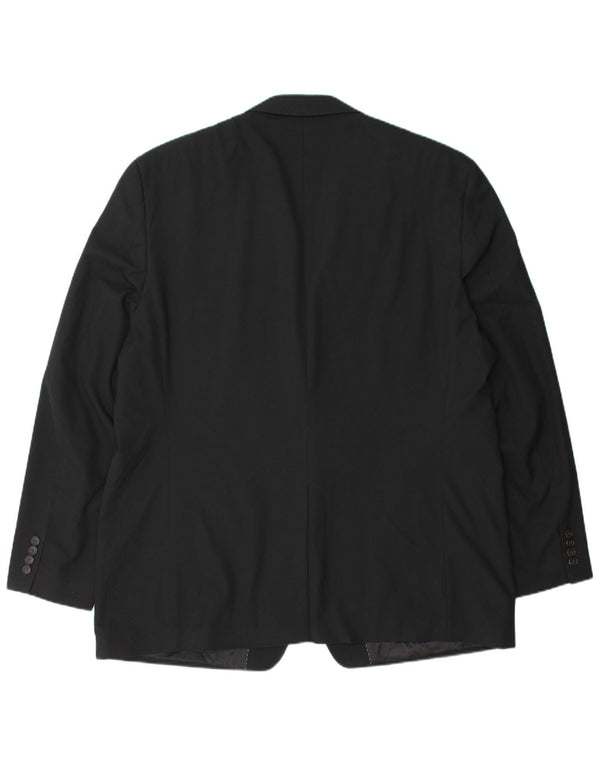 CHAPS Muška duga jakna sako s 2 gumba UK 48 4XL crni poliester