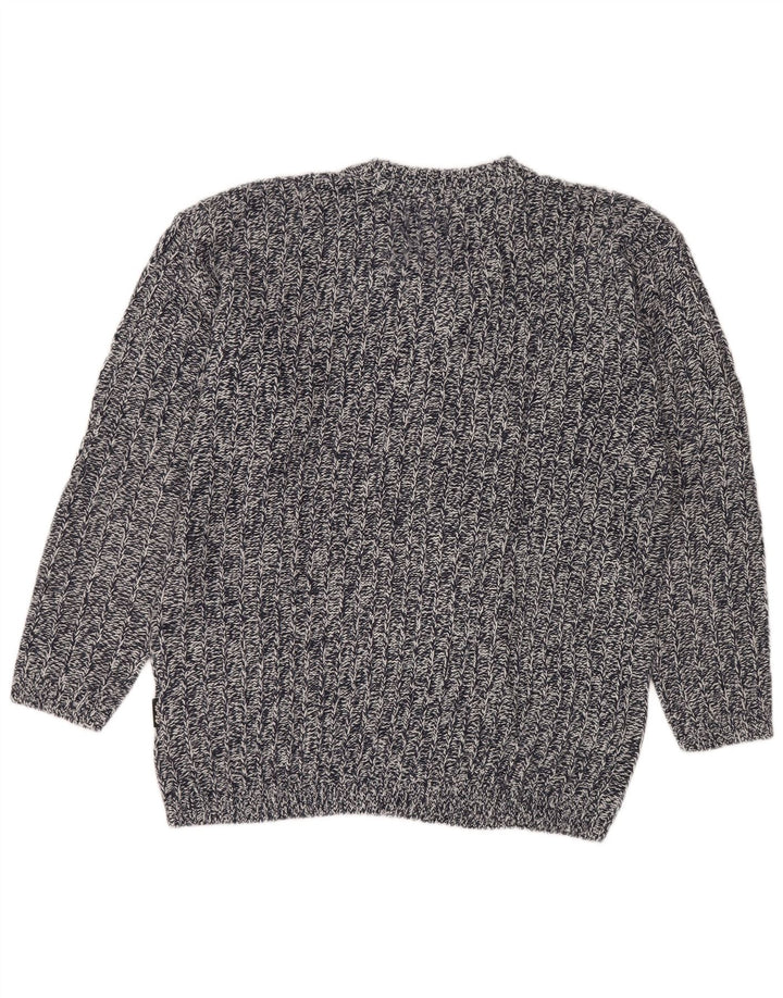 Lotto muški džemper s V-izrezom, veliki tamnoplavi prošarani akril