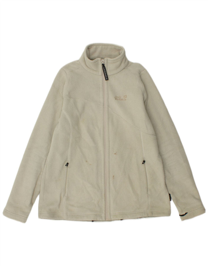 Jack Wolfskin Ženska grafička jakna od flisa UK 16 Large Off White Poliester