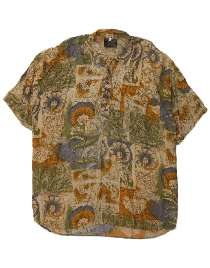 Vintage muška pulover košulja IT 52 Veliki raznobojni patchwork