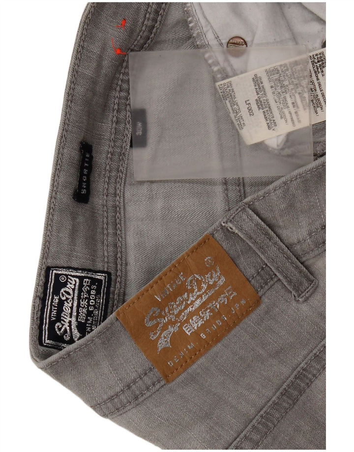 Superdry ženske traper kratke hlače W30 srednje sivi pamuk