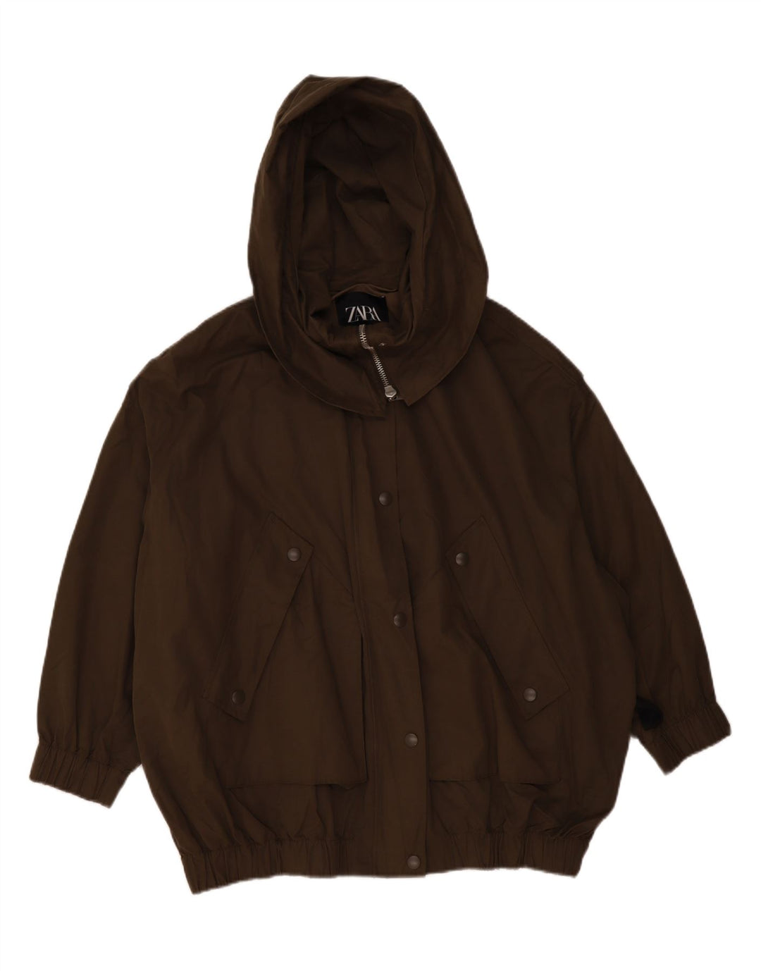 ZARA muška bomber jakna s kapuljačom UK 38 srednji kaki poliester