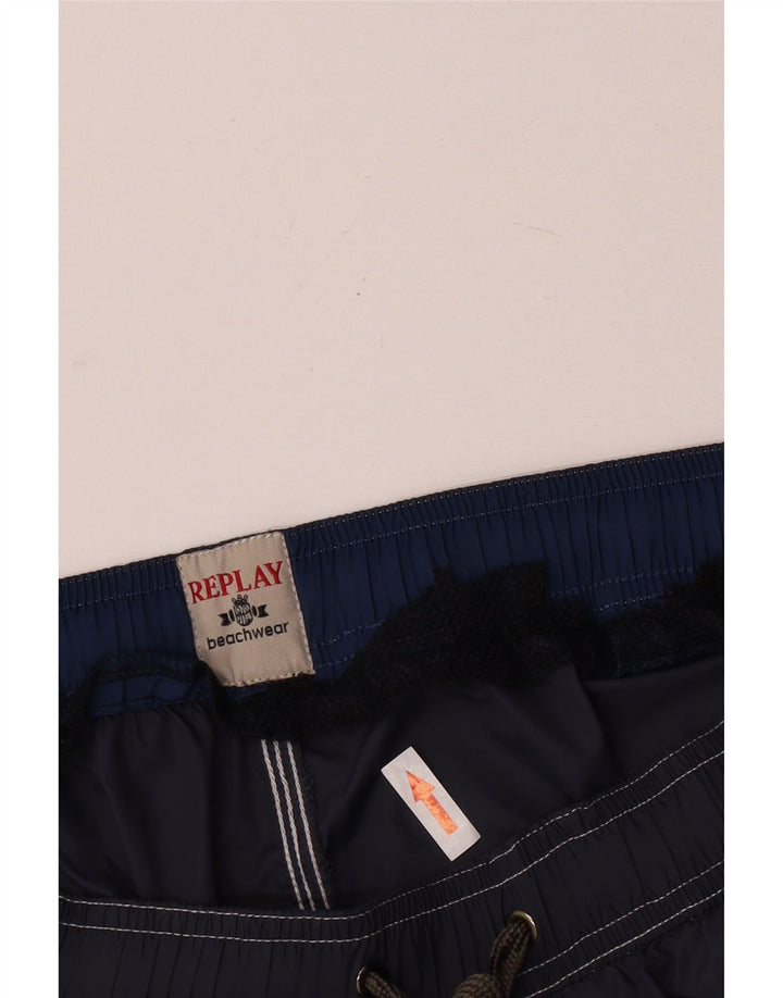 Replay kratke hlače za plivanje za dječake 11-12 godina velike tamnoplave poliamidne