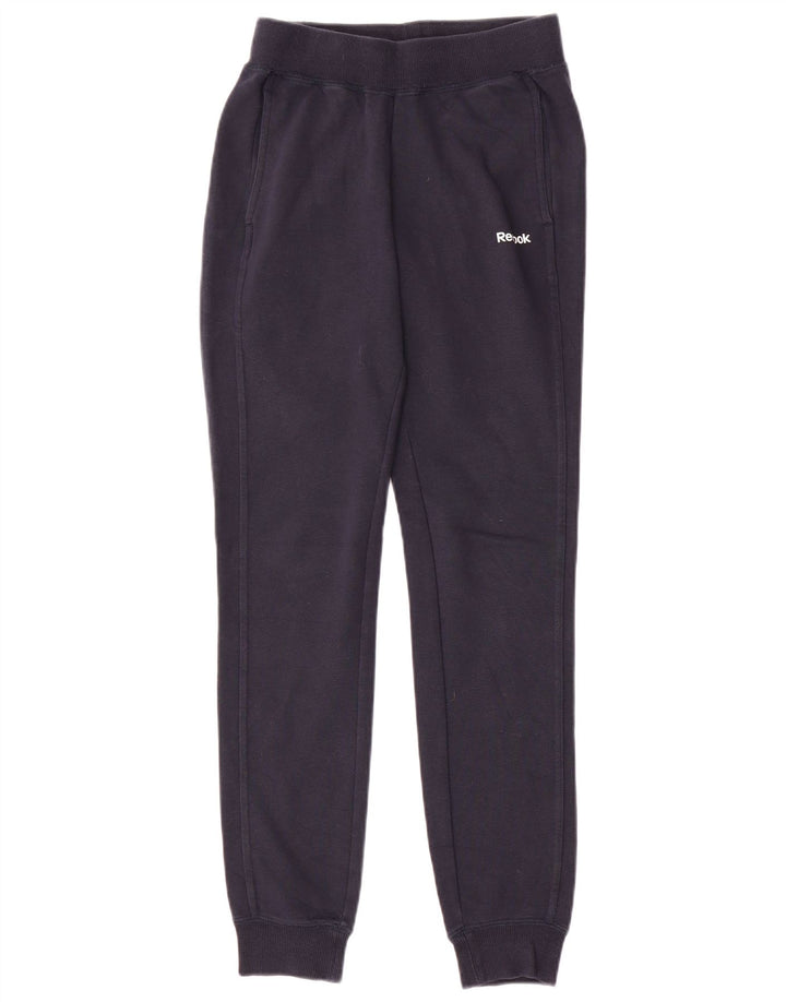 REEBOK Ženska trenirka Hlače Joggers UK 0/2 2XS Mornarsko plavi pamuk