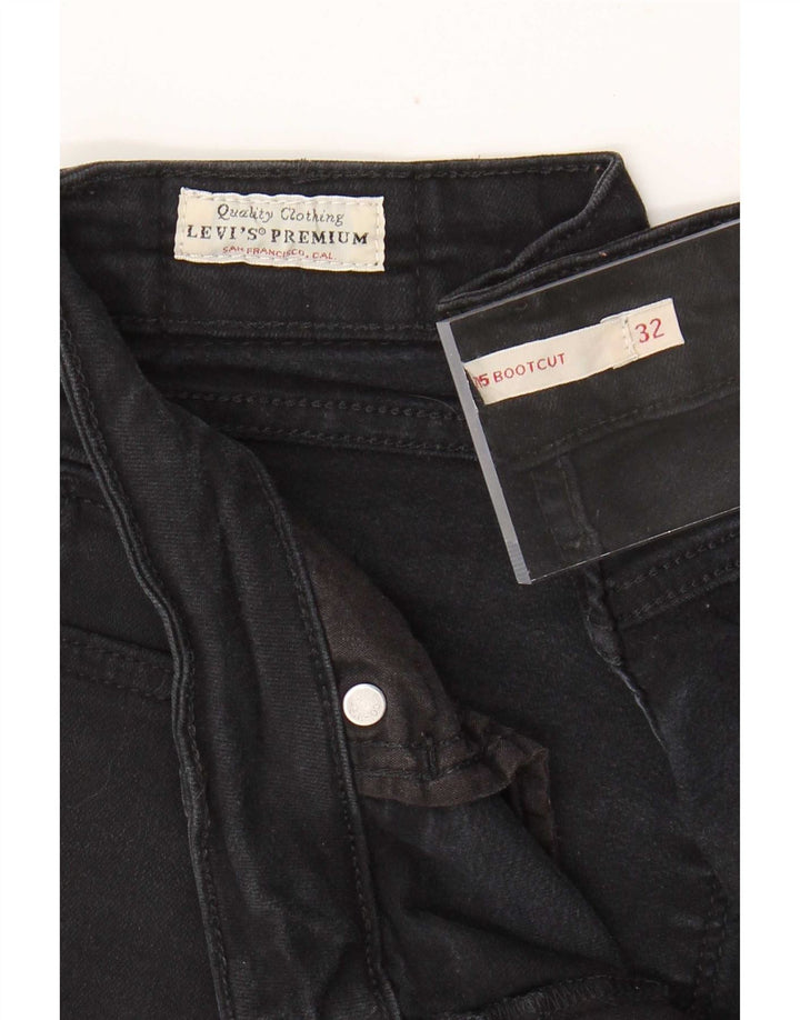 Levi's ženske 715 Bootcut traperice W32 L30 crni pamuk