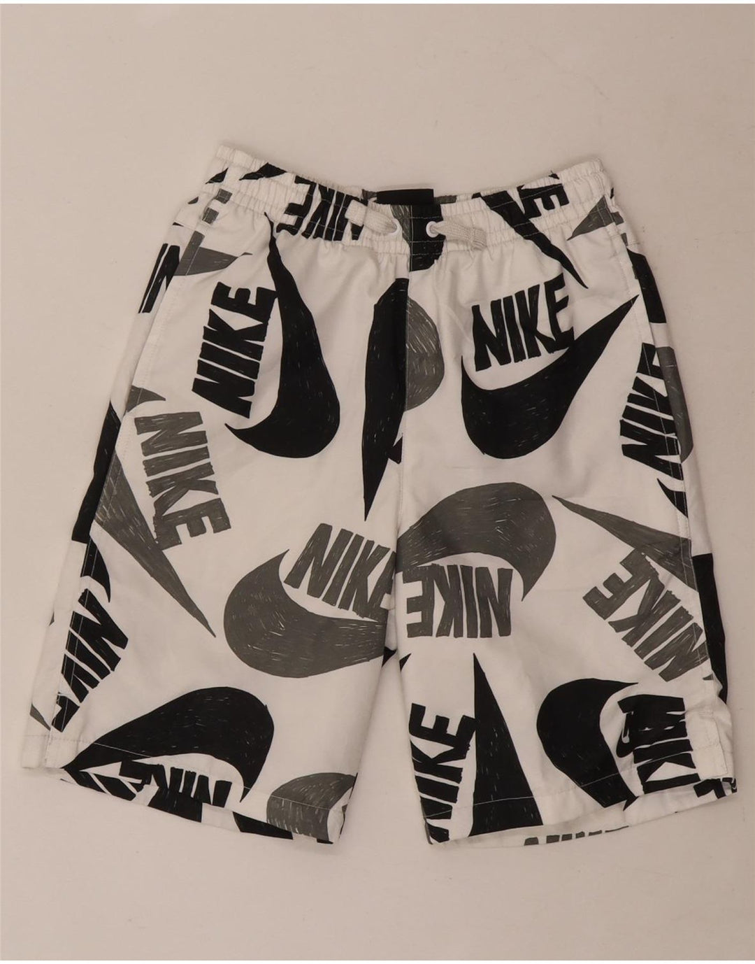Nike Boys Graphic Sport Shorts 12-13 Years Large White Poliester