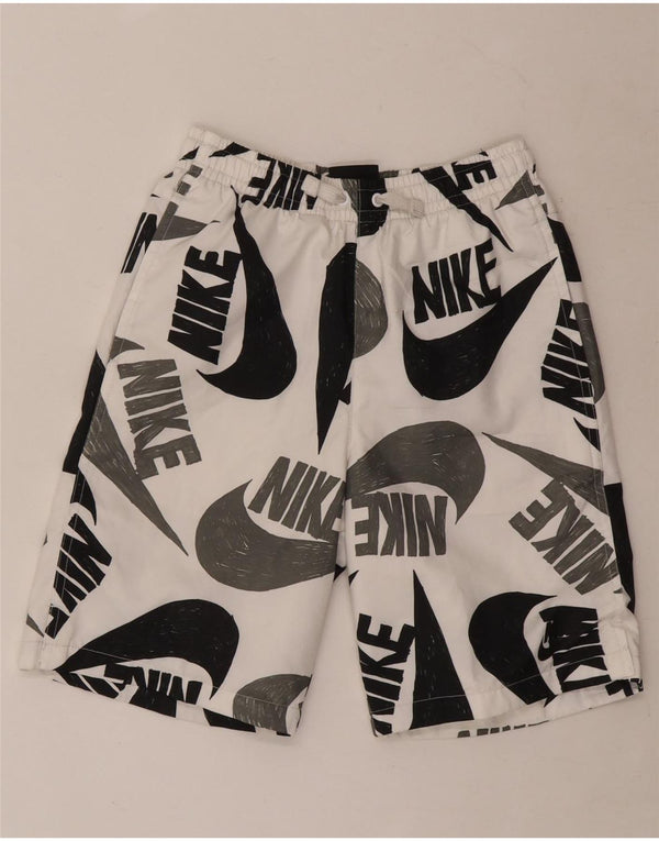 Nike Boys Graphic Sport Shorts 12-13 Years Large White Poliester