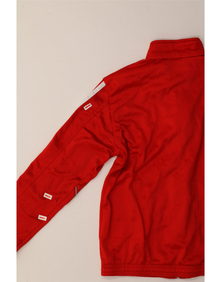 ADIDAS Boys Tracksuit Top Jacket 9-10 Years Red Polyester Vintage Adidas and Second-Hand Adidas from Messina Hembry 