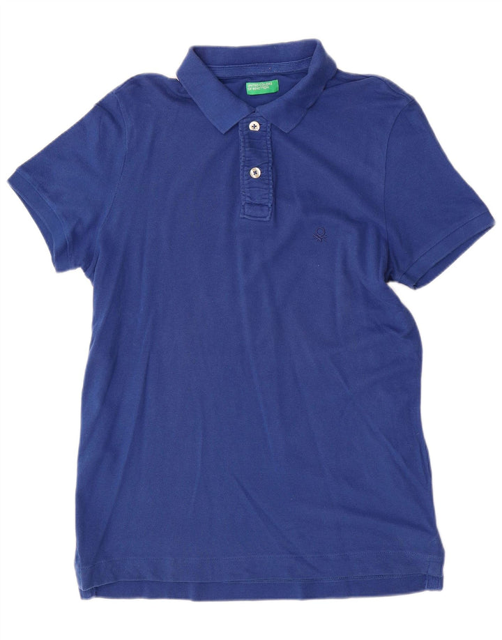 Benetton muška polo majica Srednje plavi pamuk